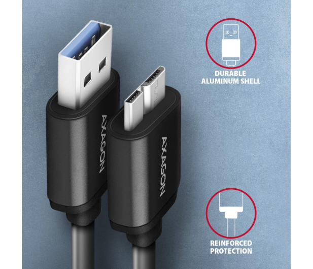 Axagon Kabel BUMM3-AM10AB SPEED Micro-B USB - USB-A 3.2 Gen 1 1 m - 1485429 - zdjęcie